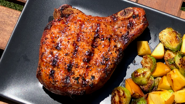 Double Cut Pueblo Rubbed Porterhouse Pork Chop